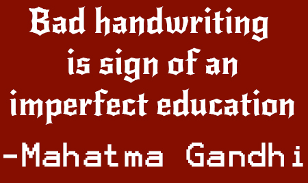 bad handwriting is sign of an imperfect education