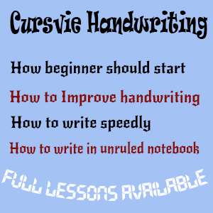 Improve Cursive Handwriting