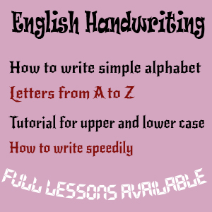 English Handwriting Tutorial